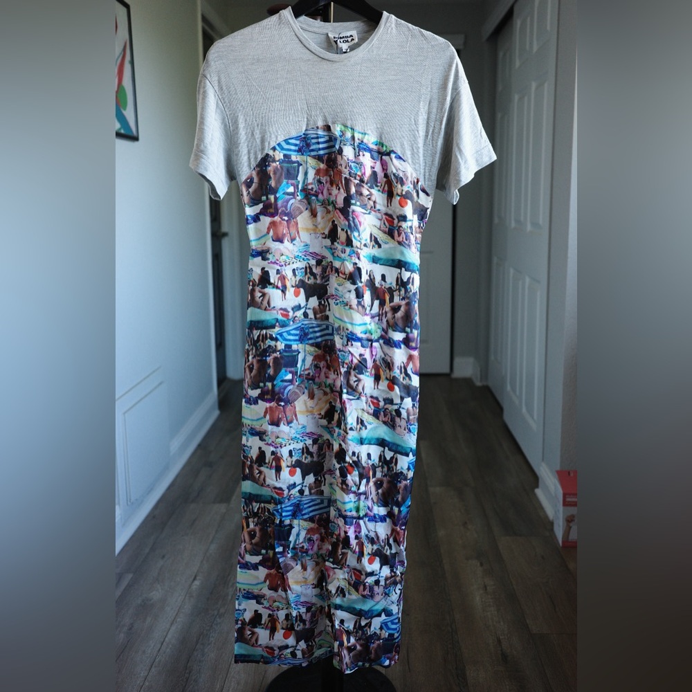 Colorful Graphic Print Midi Dress